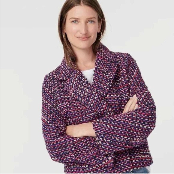 Women's Purple Tweed Jacket - Picture 12 of 12